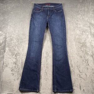 Kimes Ranch Chloe Jeans Women 4/32 Blue Dark Wash Mid Rise Bootcut Rodeo Stretch